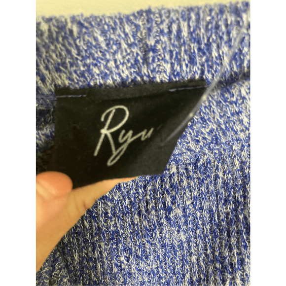 Ryn Large Women's Purple and Blue Lagenlook Comfy Cozy Wide Leg Casual Pants - Picture 6 of 7